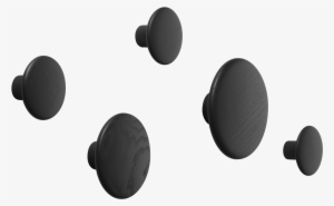 03002 The Dots Black Set Of 5 1504709029 - Muuto The Dots Single Hook, Black #1159939