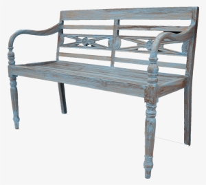 Batavia Benches Blue Wash Teak #1160301