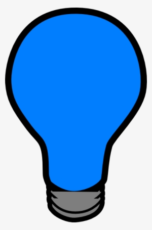 Blue Lightbulb Svg Clip Arts 390 X 592 Px #1160615