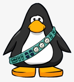 Puffle Care Sash From A Player Card - Club Penguin Dark Green Penguin #1160789