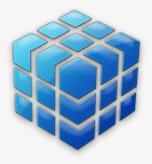 017842 Blue Jelly Icon Symbols Shapes Cube - 3d Cube Icon Png #1161140