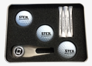 Three Ball Golf Gift Set Personalised Logo - Personalised Golf Gifts #1161583