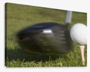 Golf Ball On Tee Hit By Driver Canvas Print - Supplier Generic Golf Ball On Tee Hit #1161669