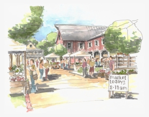 The Vision For Rivers Hamlet Includes A Farmers Market - Drawing #1161904