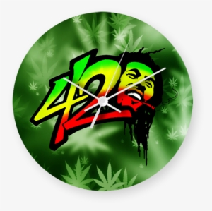 Bob Marley 420 Printed Wall Clock #1162066