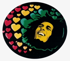 Bob Marley Hearts - Bob Marley Stickers For Car #1162120