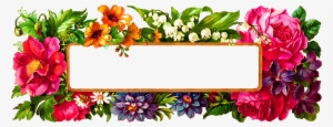 Digital Flower Frame - Flower Photo Frame Design Png #1162414