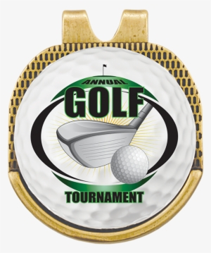 Gold Hat Clip Golf Ball Marker Image Transparent - Golf Tournament Clipart #1162534