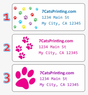 Personalized Paw Print Labels - Printing #1164321