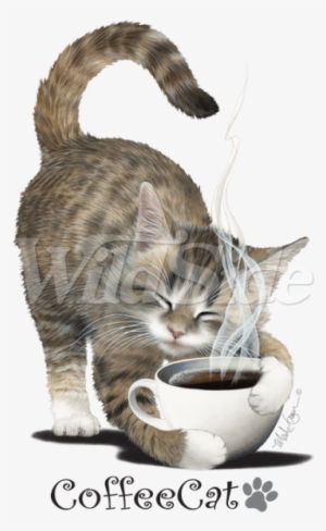 Coffee Cat With Paw Print - Cat #1164392