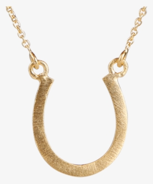 Necklace With Horseshoe In Gold Plated Silver - Nut And Bolt Necklace #1165409