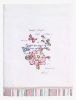 White - Avanti Butterfly Garden Bath Towel - Avanti Butterfly #1165472