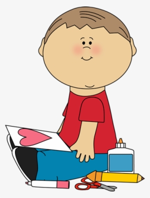 Happy Valentine's Day Banner Clip Artvalentine39s Day - Boy Is Drawing Clipart #1166373