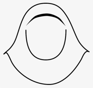 Head, Icon, Outline, Drawing, Woman, Girl, Cartoon - Hijab Clip Art #1166431