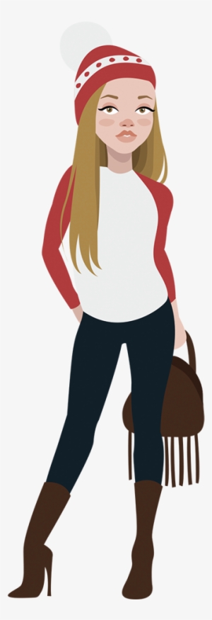 Posh Girl Drawing Wall Sticker #1167138