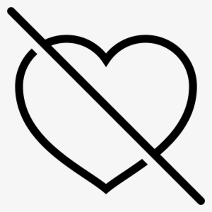 A Dislike Icon Is Represented With A Broken Heart - Heart Cancel #1167211