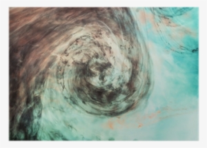 Dark Watercolor In Water With Small Pieces Of Paint - Watercolor Painting #1167554