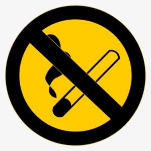 Clipart No Smoking Symbol - No Smoking Yellow Sign #1168507