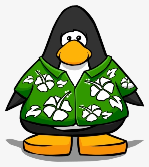 Hawaiian Shirt On A Player Card - Penguin In Hawaiian Shirt #1168851