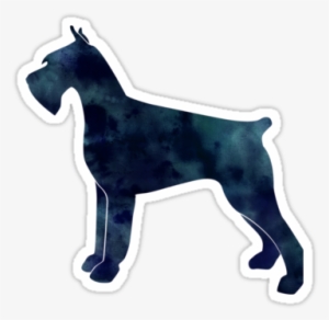Giant Schnauzer Black Watercolor Silhouette - Schuazer Clip Art #1169051