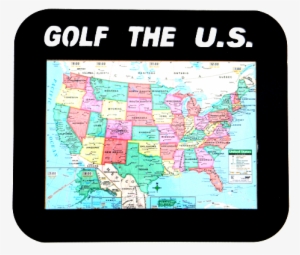 Golf United States Black Framed Map Display - Universal Map U.s. Primary Map Type: Mounted #1169937