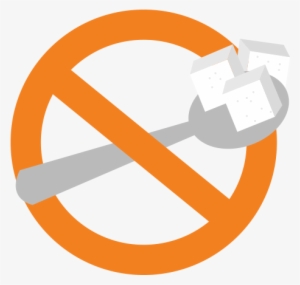 Graphic Of A Spoon With Sugar Cubes Crossed Out - No Smoking #1170044