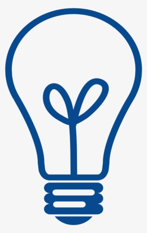 Lamp Bulb Png Simple - Light Bulb Blue Vector #1170317