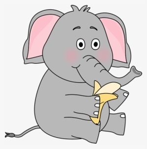 Cute Elephant Clip Art - Animal Eating Clip Art #1170601