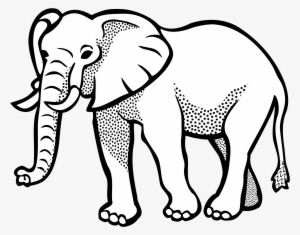 Elephant Lineart Big Image Png - Animals Clipart Black And White #1171065