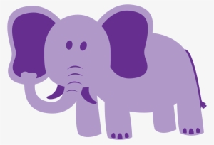 Purple Elephant Clipart - Colorful Animals Clip Art #1171356