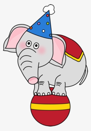 Circus Elephant Cliparts - Elephant On A Ball Clip Art #1171378