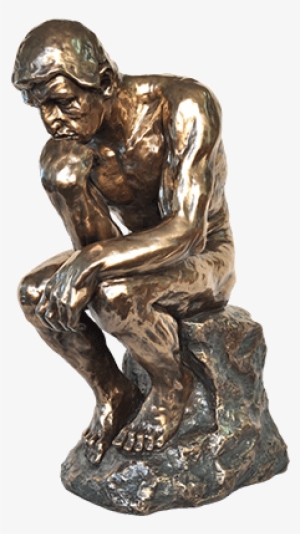 Cast Bronze Figurine Of The Thinker, Large #1171399
