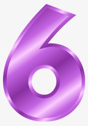 Purple Clipart Number 6 - Number 6 Clipart #1171482