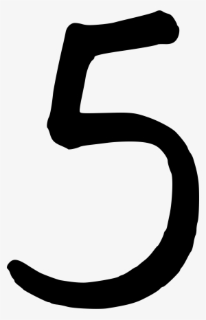Number Handwritten Big Image Png - Number Five No Background #1171511