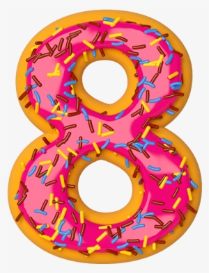 Number 8 Transparent Images - Donuts Number 8 #1171714