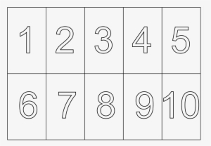 1 To 10 Numbers Png Hd Quality - Coloring Book #1172168