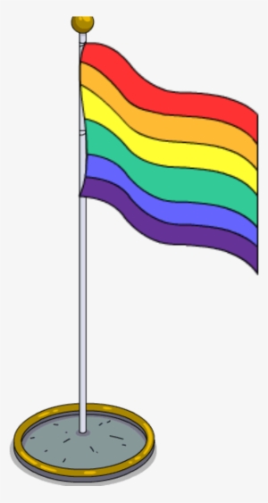 Rainbow Flag Pole - Pride Flag Cartoon Png #1172519