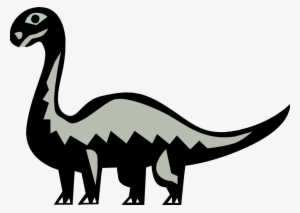 Vector Illustration Of Prehistoric Brontosaurus Dinosaur - Dinosaur #1172668