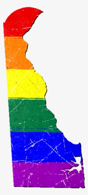 Delaware Silhouette Lgbt Pride Flag - Rainbow Flag #1172829
