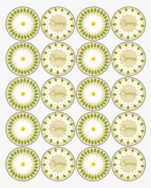 Flower Circle Pre-designed Label Template For Ol5375 - Guitar Fret Glow In The Dark #1174425