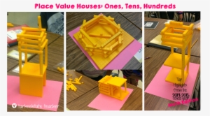 Place Value Houses With Ten Hundred Blocks - Mathematics #1175256