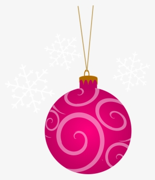 Clipart Pink Christmas Tree - Pink Christmas Ornaments Vector #1176283