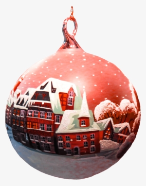Christmas Bauble Houses Drawing - Bola Navidad Png #1176552