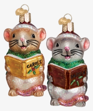 Caroling Mouse Glass Old World Christmas Ornament - Mouse Ornaments #1176635