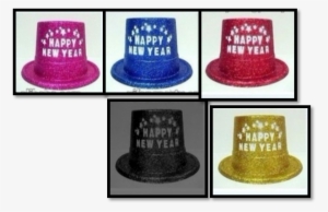 Glitter Hat Happy New Year - Birthday Cake #1176972