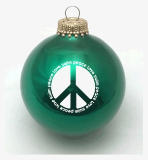Peace Love Swim Christmas Ornament Various Colors Baysix - Mycapsanta Festive Santa Cap! The One And Only Capsanta. #1177006