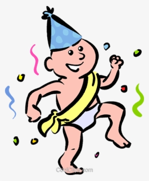 New Year's Day Baby Royalty Free Vector Clip Art Illustration - Illustration #1177330