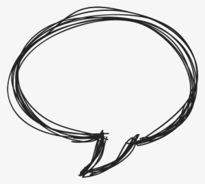 Conversation Doodle Rubber Stamp - Line Art #1177814