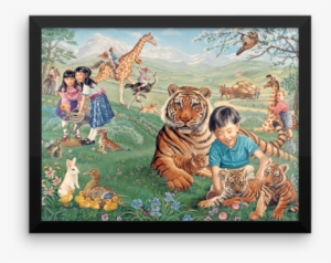 A Day In Paradise Framed Enhanced Matte Paper Poster - Painting #1178353