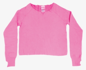 Picture Of Pink Cut-off Sweatshirt - Sweatshirt #1178672